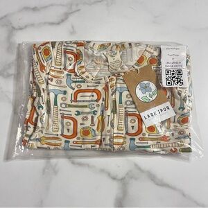 New Larkspur Bamboo Longsleeve Zip-up Romper in Tool Time Size 3T